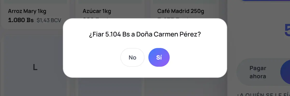 Captura de FrixPOS: Confirma