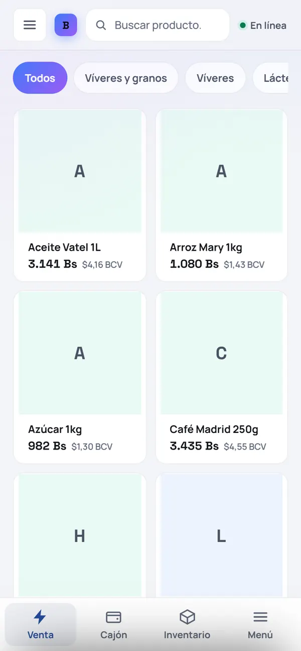 Captura de FrixPOS: Mira la pantalla de Venta